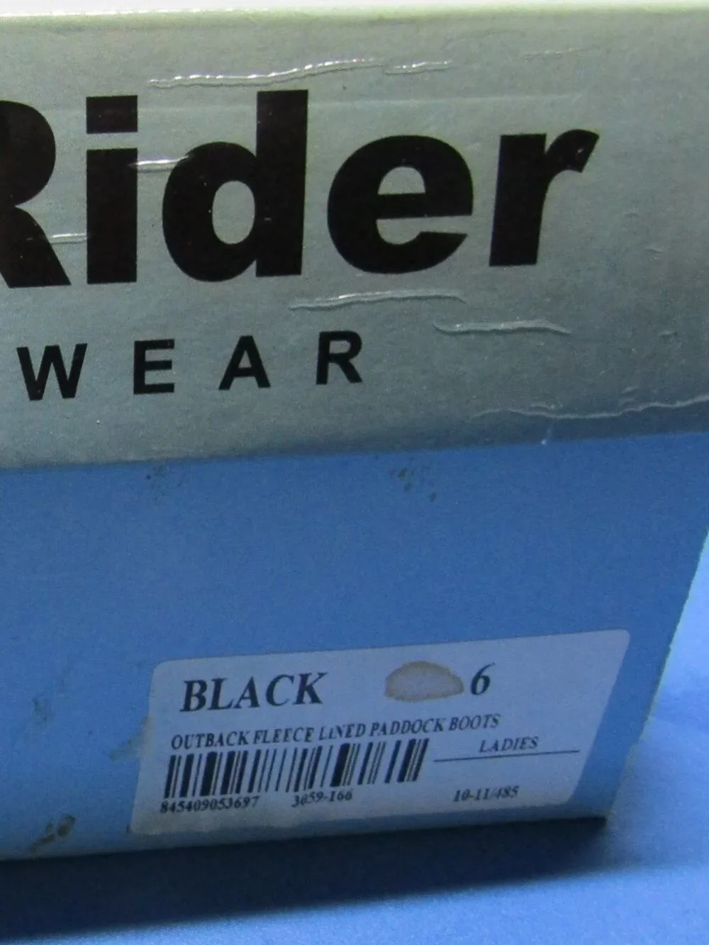 TuffRider Ladies Outback Black Fleece Lined Paddock Boots Size 6 #3059-1186 NEW